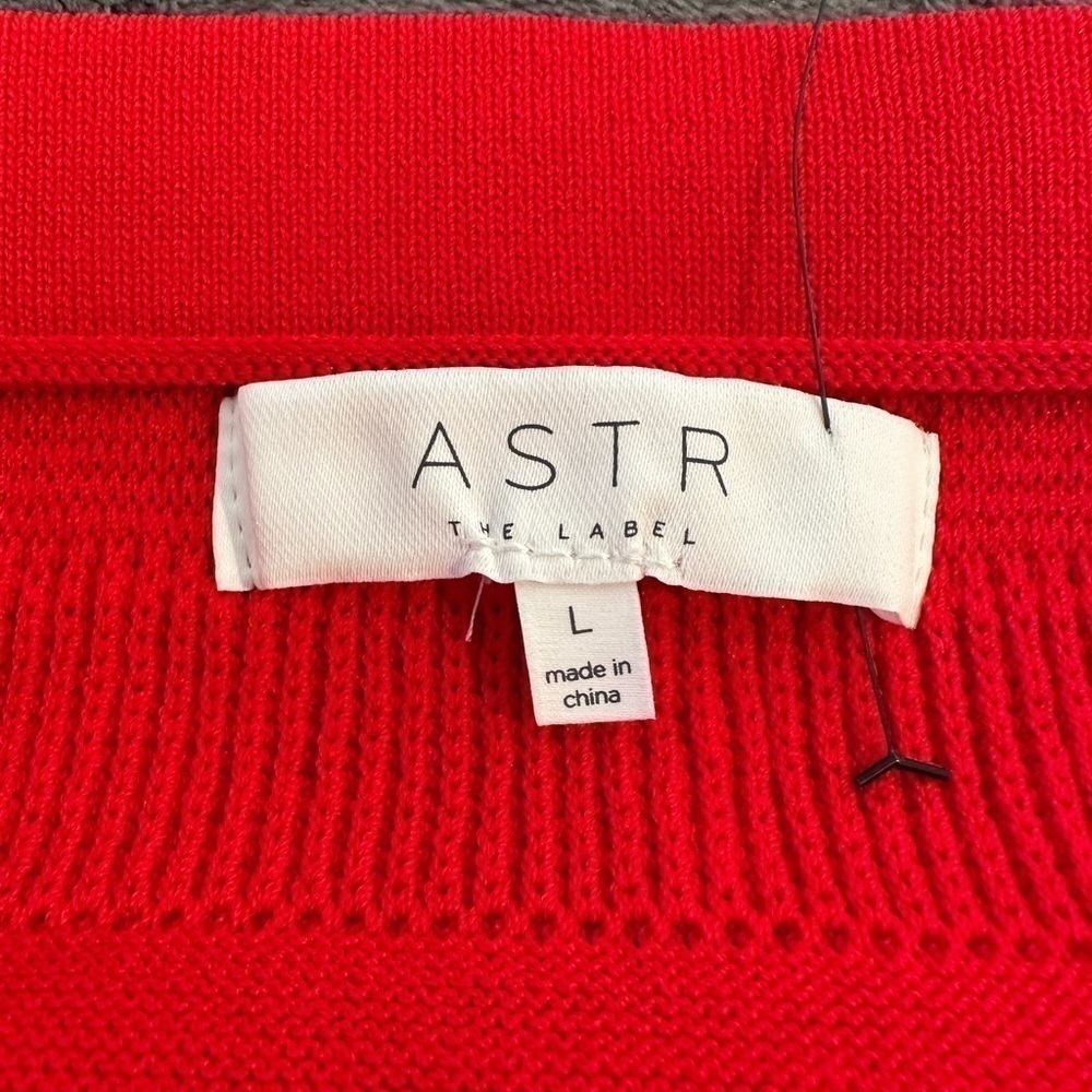 ASTR red‎ knit skirt size large  #s1102 - Picture 2 of 7